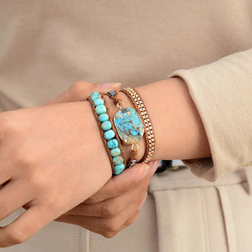 Copie de CAHITA BRACELET: AMAZONITE AND JASPER