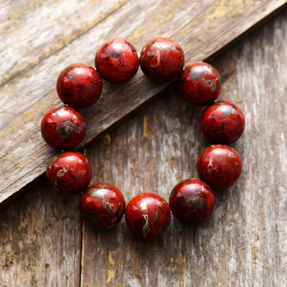 PULSERA DE JASPE ROJO: FUERZA, VITALIDAD Y ANCLAJE