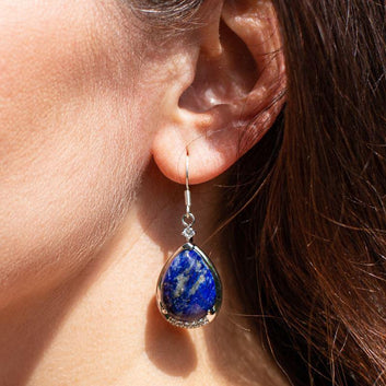 EARRINGS: AMETHYST, LAPIS LAZUL