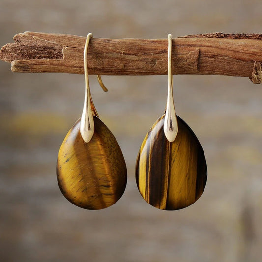 PENDIENTES TESOROS TRANQUILOS EN PIEDRAS NATURALES